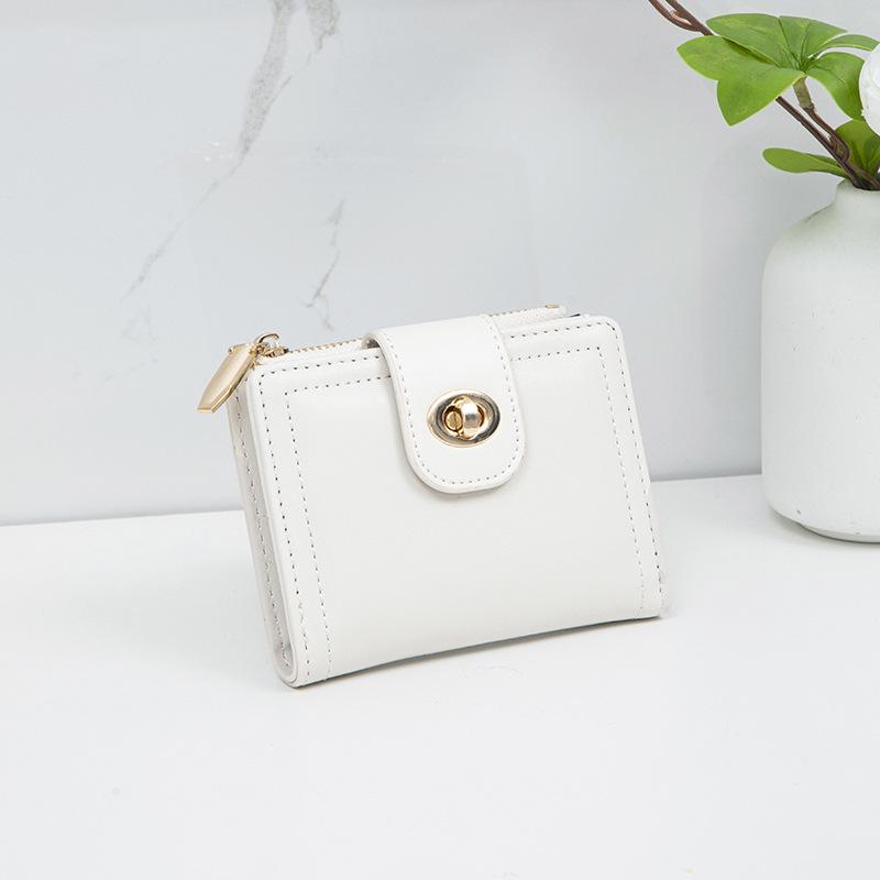 Короткий женский кошелек в японском и корейском стиле — простой, однотонный, тонкий, высококачественный, многофункциональный, модный для студентов