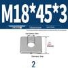 304 Stainless Steel Thickened Square Flat Washer for Curtain Wall (M4-M16)