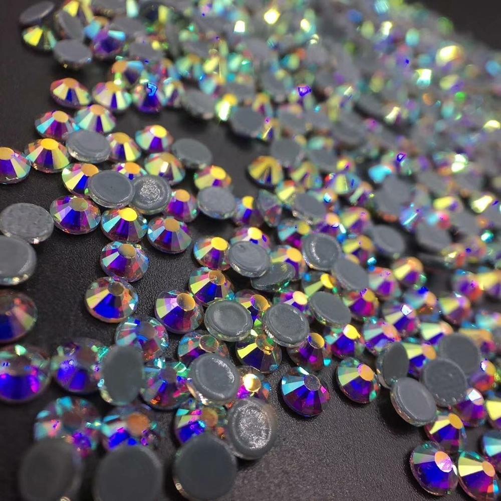High Quality Ss10 Ss20 Strong Glue Crystal AB Hot Fix Rhinestones