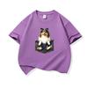 Kids Cotton T Shirt Cute Pocket Shetland Sheepdog Graphic Crew Neck Short Sleeve Tee Casual Boys Girls Summer Tops