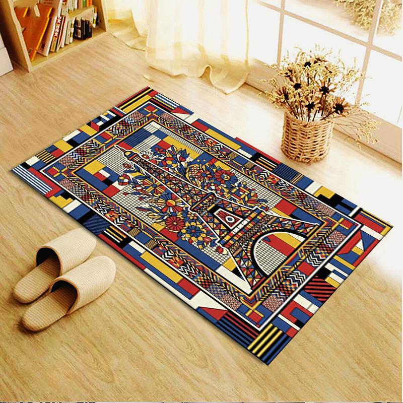 2025 New Paris Eiffel Tower Carpet Rug for Living Room Bedroom Home Sofa Decoration,Kids play Non-slip Floor Mat94