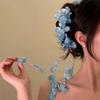 Bohemia Colorful Hydrangea Flower Hair Claw For Women Girls Sweet Cute Petal Tassel Shark Hair Clip Hairpin Hair Accessories