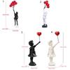 Фигурка девушки-летающего шара Banksy, современное искусство, скульптура, фигурка из смолы, ремесло, украшение, коллекционная фигурка, украшения, подарки