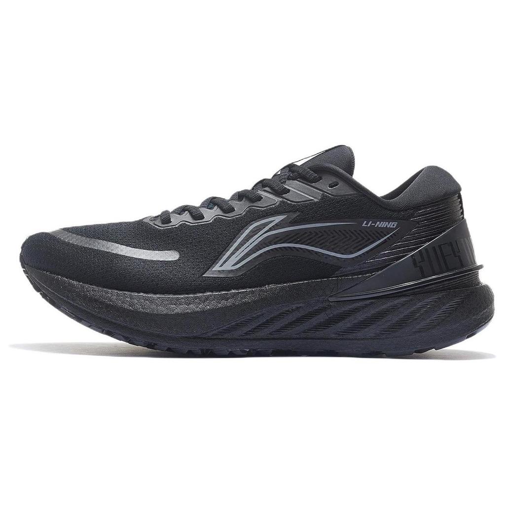 Li Ning YueYing 2.0 Тканевая Амортизация Нескользящая Низкие Беговые Кроссовки Мужские Черные ARHS021-5
