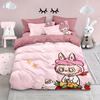 Мультяшный комплект постельного белья Rabu, милый принт, пододеяльник, наволочка, подходит для детей, мальчиков, девочек, подростков, комплект пододеяльника, роскошные подарки