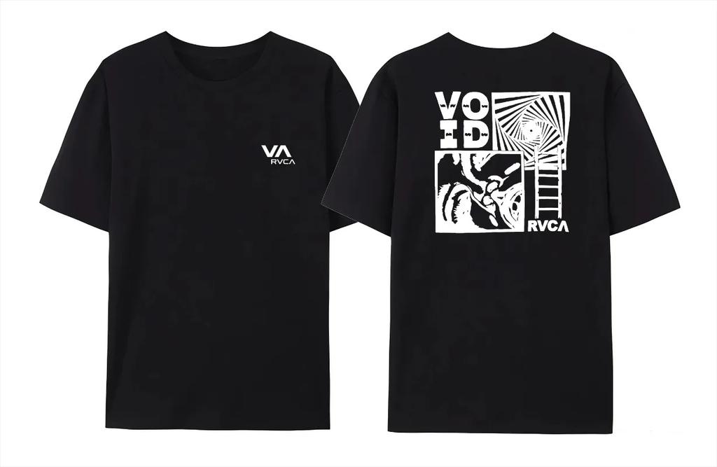 2024 FASHION New Men's Summer Printed Cotton RVCA VA T-Shirt Stunning Short Sleeve Unique Women's Casual Youth Short Sleeve