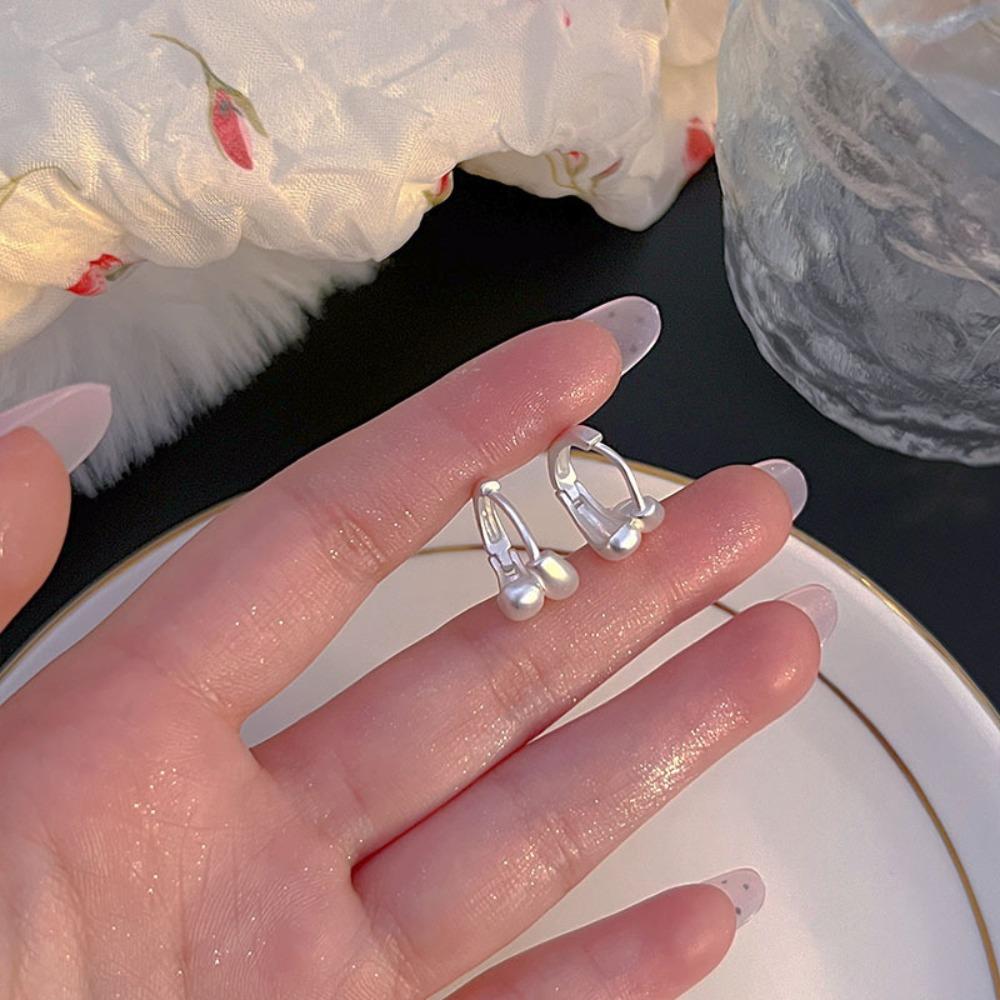Серьги-гвоздики из серебра S925, легкая роскошь, жемчуг и циркон, для женщин, высококачественные, темпераментные, нишевые, универсальные