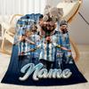Lionel Messi Soccer Legend Personalized Name Blanket Cozy Personalized Blanket Comfortable Suitable For Seaside Livingroom Office Chair