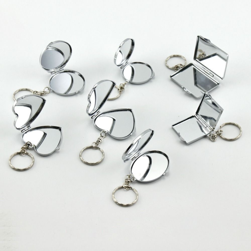 Зеркало для макияжа, складное зеркало, брелок, двустороннее косметическое зеркало, брелок для девочек, игрушка