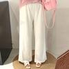 Женские эластичные повседневные брюки с высокой талией, свободные брюки длиной до пола, универсальные летние брюки широкого кроя