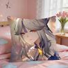 Ningguang Genshin Impact Cushion Cover Square Short Plush Pillow Case Living Room Sofa Home Decor Funda X