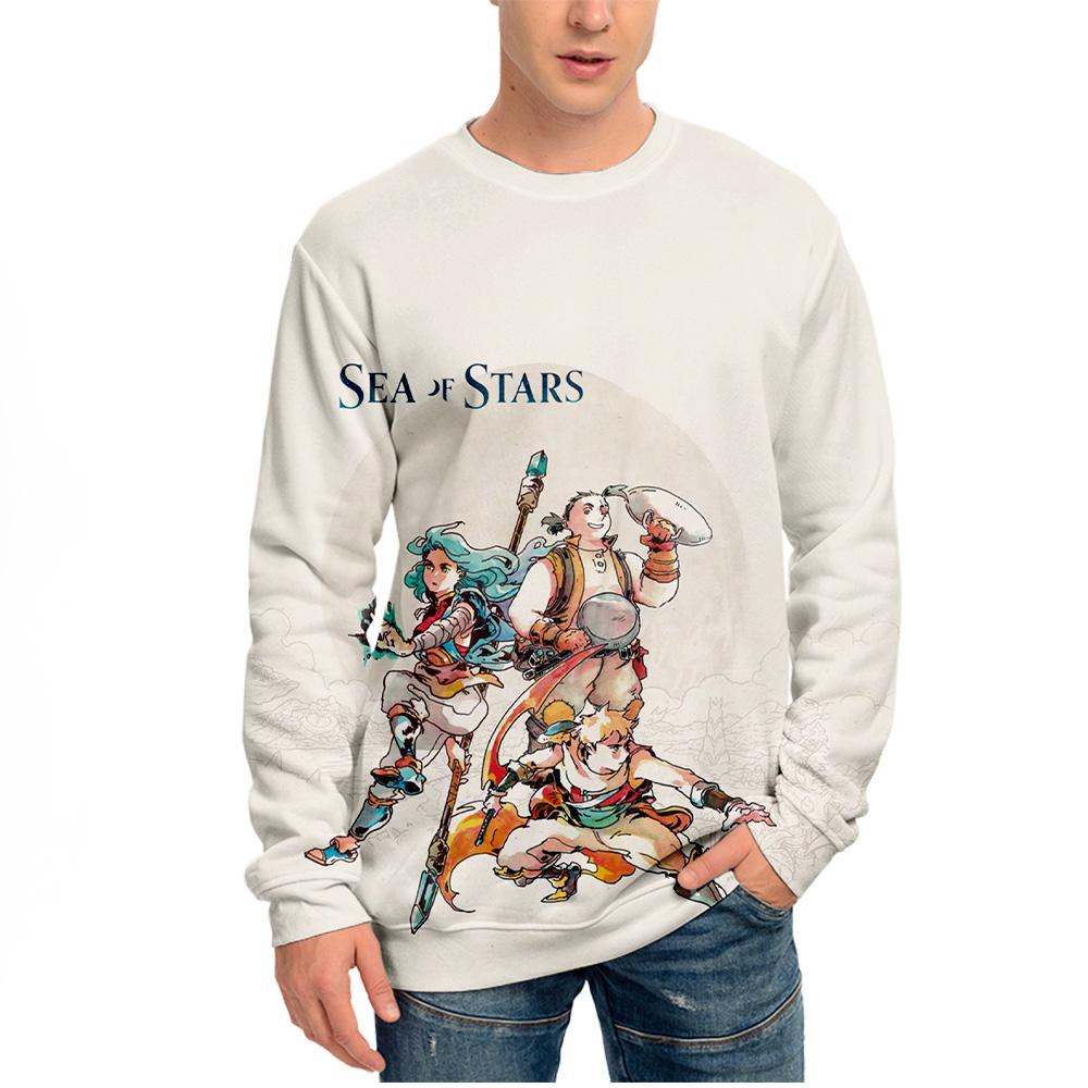 Свитшот с круглым вырезом Sea of Stars Женский/Мужской Модный свитшот с длинным рукавом 3D-принты Повседневная уличная одежда