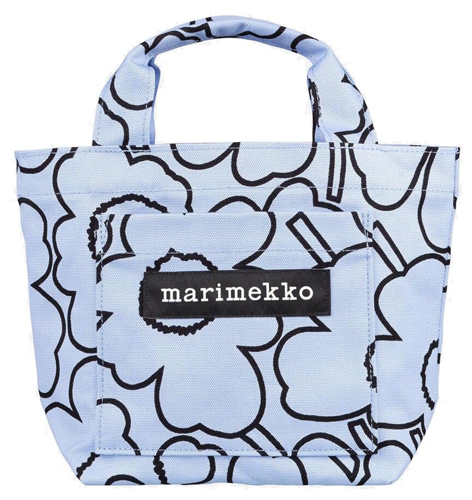 Marimekko Piirto Unikko Сумка-ланч Сумка-тоут (Эксклюзивно для Японии) Женский, 52152259294020, Светло-синий x Черный