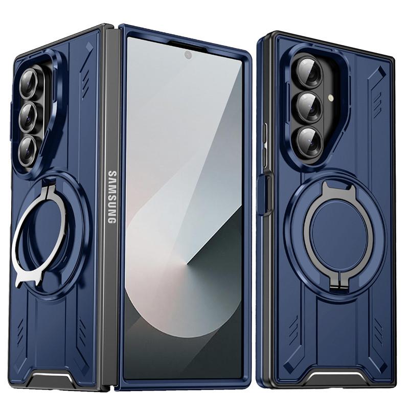 Для Samsung Galaxy Z FOLD 7 5G Чехол Магнитный Держатель Кольцо Бронированный Ударопрочный Чехол для Galaxy Z FOLD 7 ZFOLD7 Защитная Крышка для Объектива