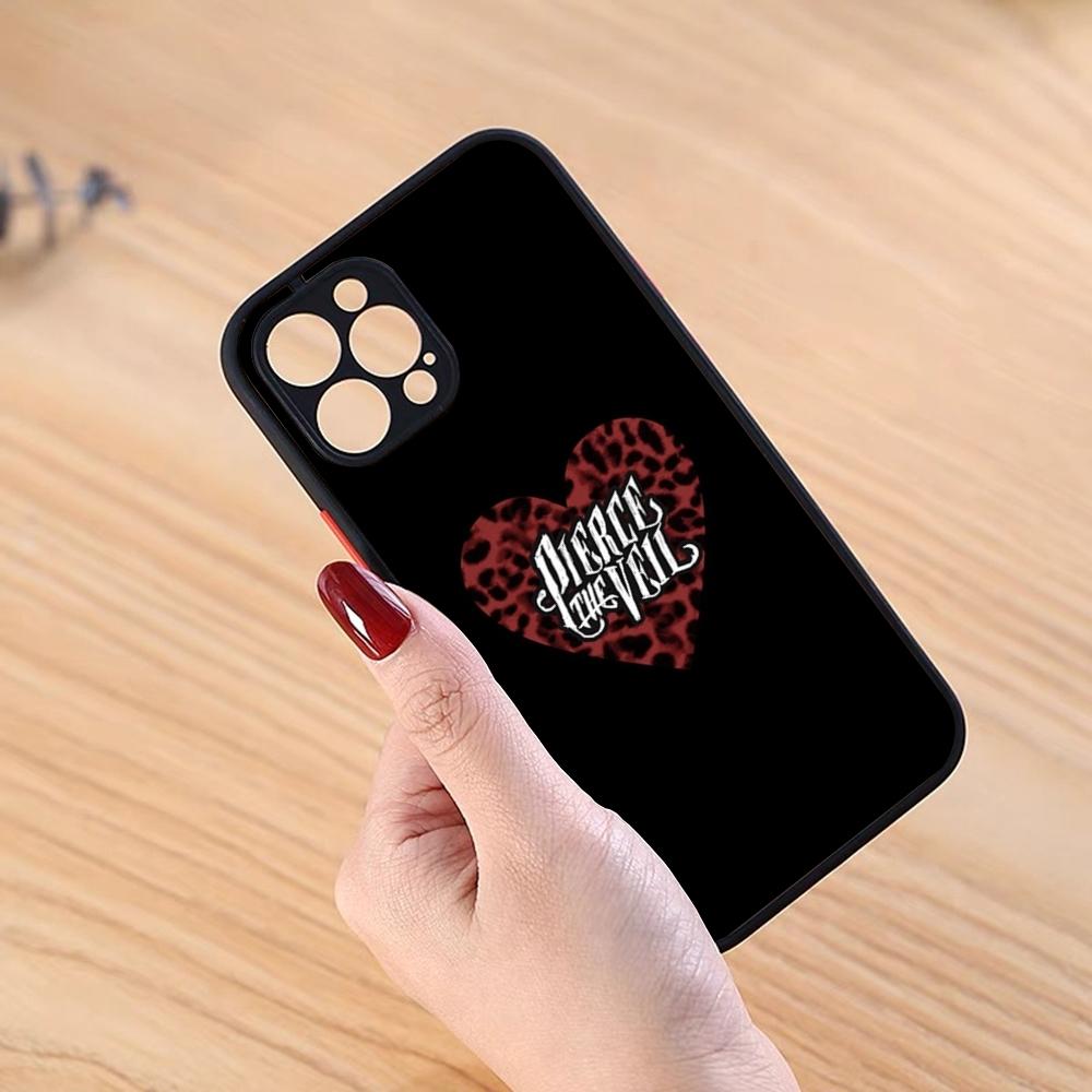 P-pierce The Veil Band Чехол для телефона Черный матовый Для IPhone 16ProMax 15 13 12 11 14 Pro Max Mini Plus SE2020 XS Max XR Чехол