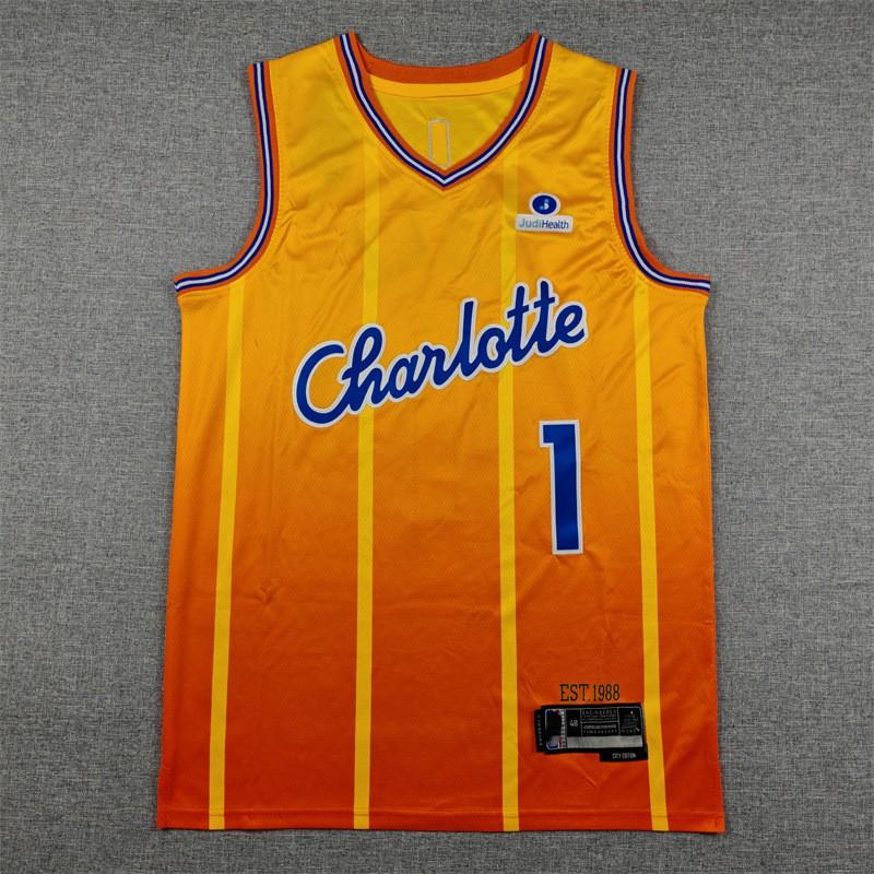 Charlotte Hornets 2026 City Edition Basketball Jersey 1 Embroidered NBA Style Unisex Adult Sportswear