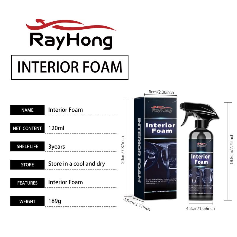 Multipurpose Car Interior Foam Cleaner for Dashboard Vinyl Fabric Stain Removal and Fresh Scent