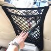 3-Layer Car Storage Net Bag Between Seats Car Divider Pet Barrier Stretchable Elastic Mesh Bag Organizer Car Mesh Organizer