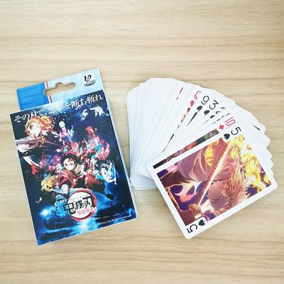 54 шт. карты аниме Demon Slayer Kimetsu no Yaiba неограниченный поезд косплей настольные игры карты в твердом переплете покер игрушка в подарок с коробкой