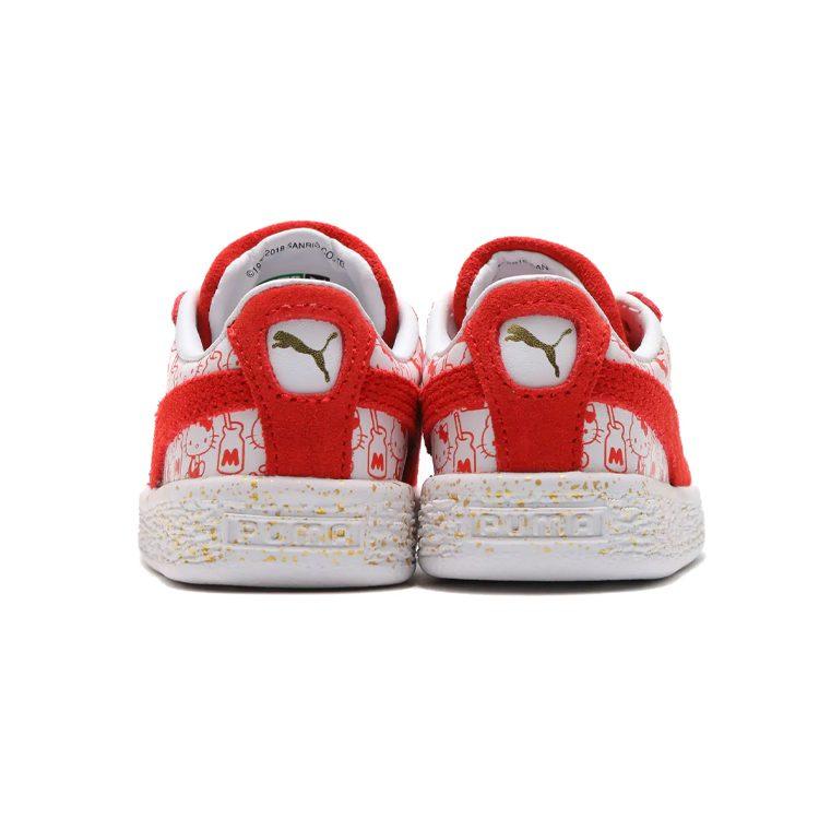 Hello Kitty x PUMA Легкие низкие детские кеды для скейтбординга Красные Белые Для младенцев и малышей 366465-01