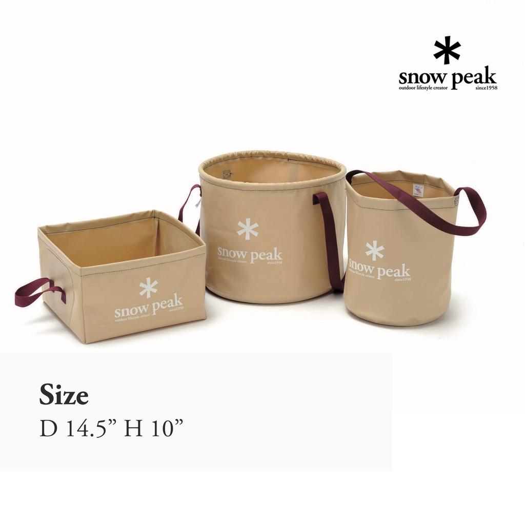 Camping Bucket Snow Peak Large 25L Durable Beige FP-150