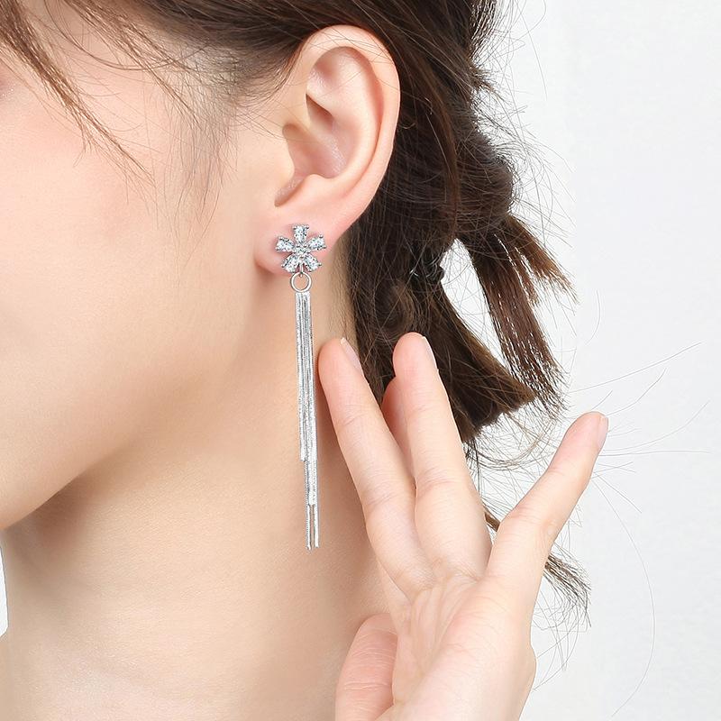 Lindon Copper Alloy Zircon Earrings Drop Earrings For Women Wedding Party Gifts