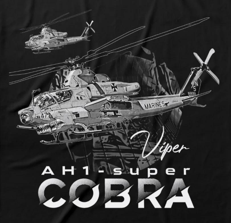 Футболка Бундесвера ВМС Германии AH-1 Super Cobra Атакующий вертолет Новая 100% Хлопок Круглый вырез Короткий рукав Повседневная Мужская футболка