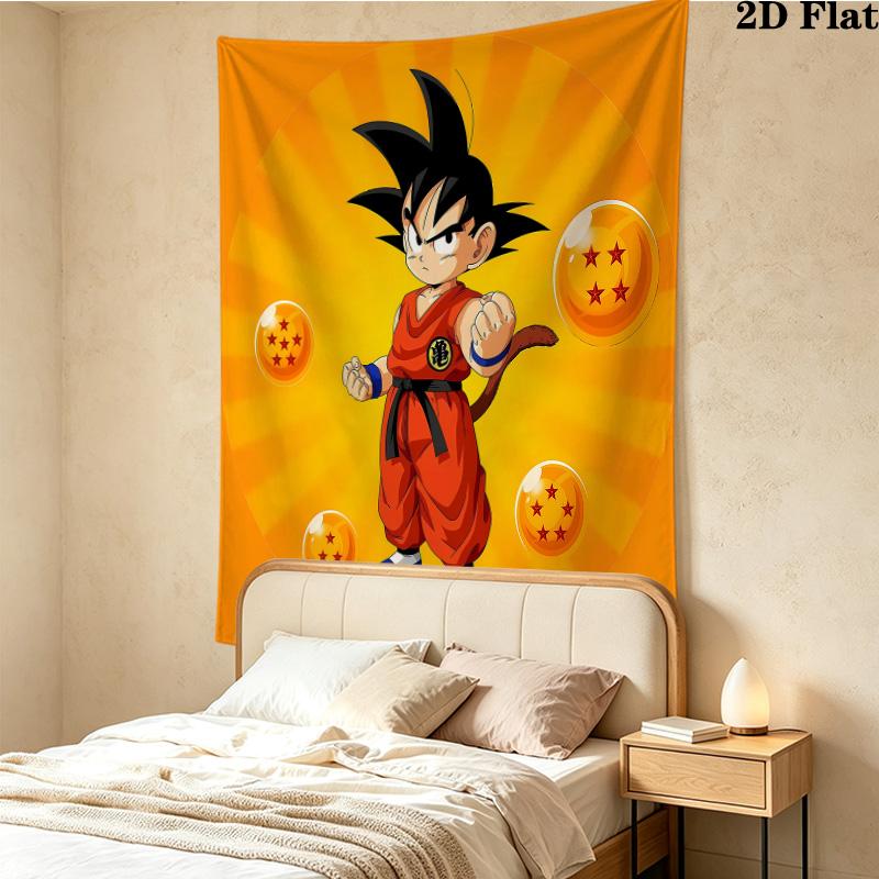 Son Goku Wall Tapestry Aesthetic Wall Hanging Printed Fabric Blanket Decorative Tapestries For Bedroom Living Room Home Decor