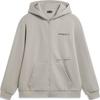 Li Ning CF Letter Hooded Comfortable Breathable Fleece Heath Loose Sweatshirt Unisex Sweatshirt Stone-Grey AWDUG19-2