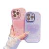 Металлический чехол для телефона с градиентом и цветами для iPhone 13-17 Pro Max