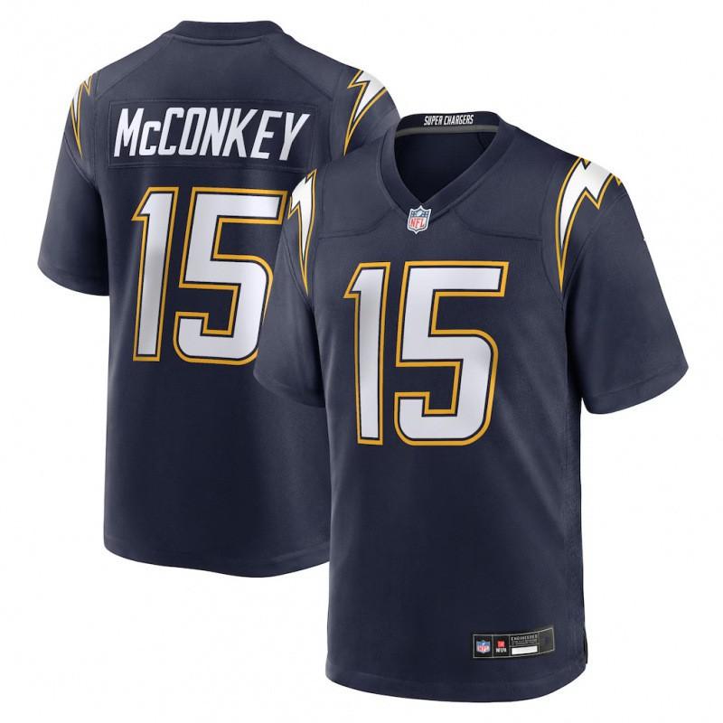 Los Angeles Chargers 15 Ladd McConkey Football Jersey Mens Sports Game Uniform