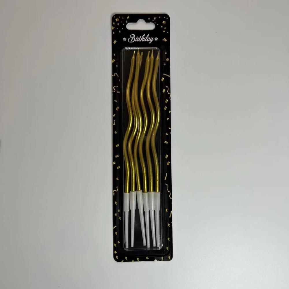 6/pcs10/20setBirthday Candles Spiral Cake Candles Long Thin Cake Candles For Wedding Party And Cake Decoration