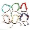Bohemian Style Natural Crystal Agate Crushed Stone Hand Woven Bracelet Adjustable Charm Bracelet for Women Man