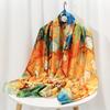 Tensili Brocade Satin Scarf Printed Silk Shawls Summer Women'S Sun Protection Cape Luxury Pashmina Stoles Satin Scarves 180*90cm