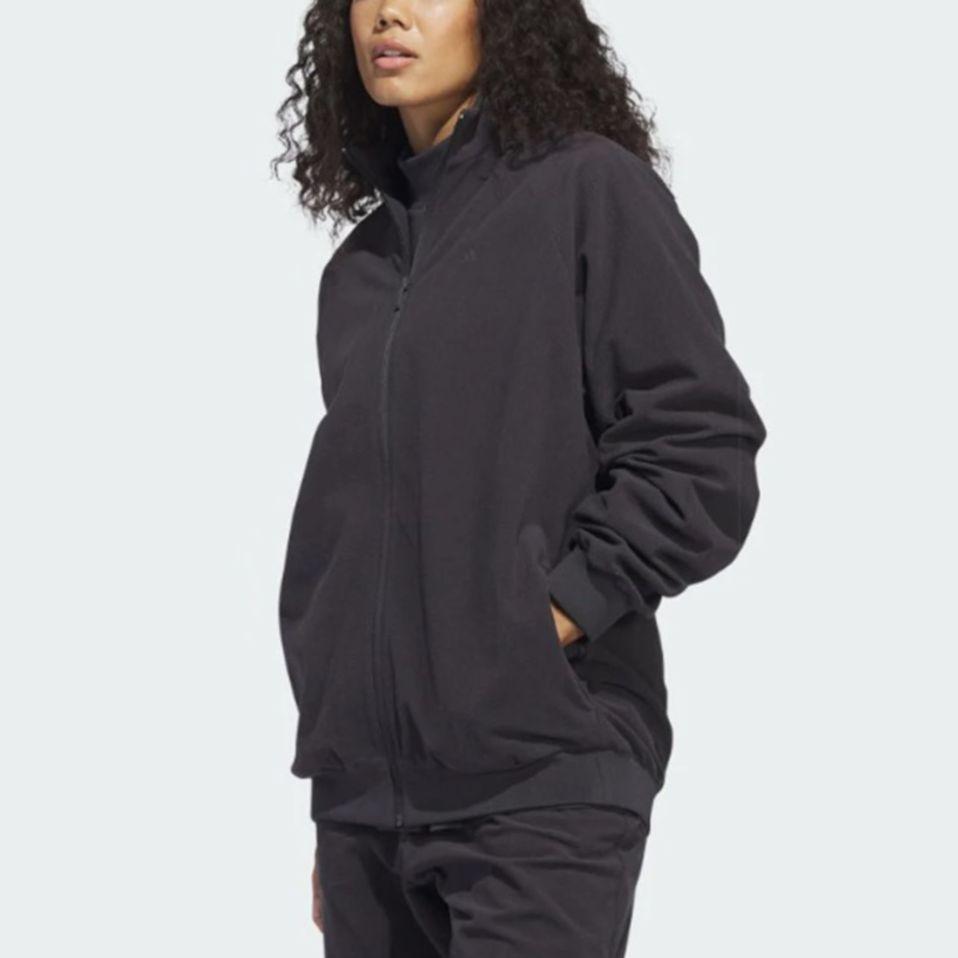 Adidas Коллекция 2024 Chapter 01 Однотонная спортивная куртка в баскетбольном стиле Верхняя одежда унисекс Угольно-черный IT2471