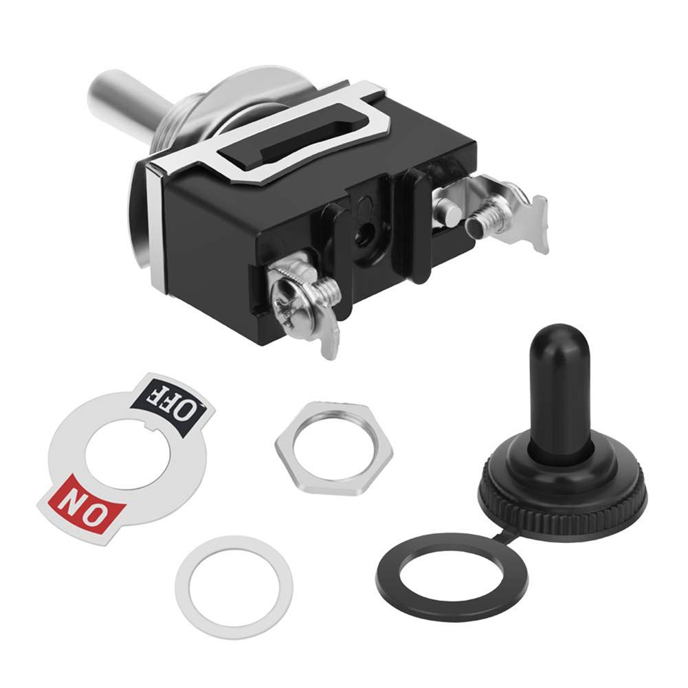 5/1 шт. 12 В автоматический тумблерный переключатель для лодки, морского судна, сверхпрочный тумблерный переключатель с водонепроницаемым чехлом, ВКЛ/ВЫКЛ, автомобильная приборная панель, металлический однополюсный терминал