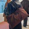 Повседневная простая замшевая сумка через плечо для женщин Универсальная кожаная сумка