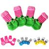 4Pcs Cats Dogs Cotton Warm Anti-Slip Cartoon Pattern Socks Shoes Pet Supplies