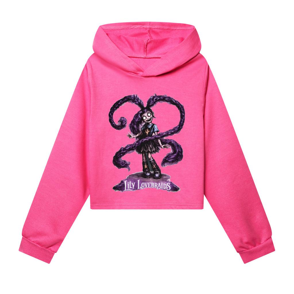 5582 Multi-color Kids Girls Lily Lovebraids Printed Long Sleeves Hoodies
