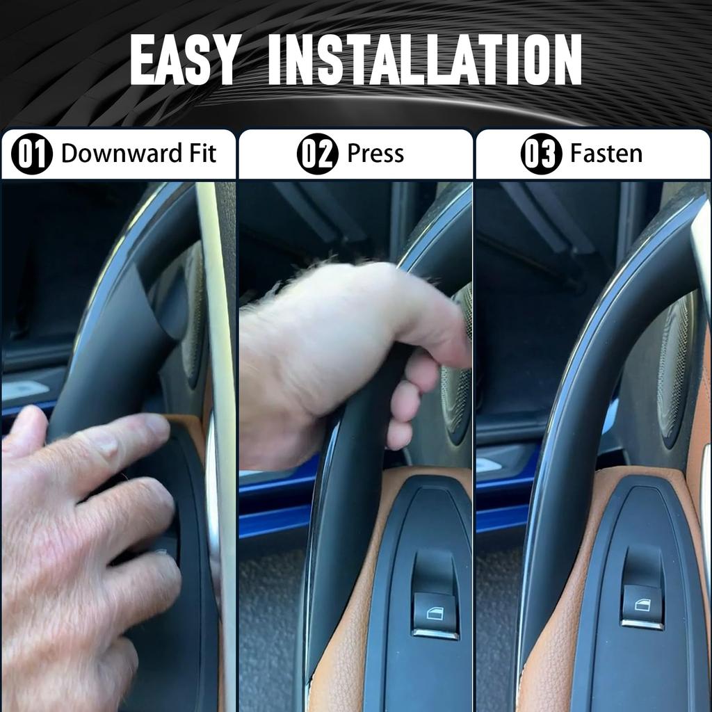 ABCDES1Car Interior Door Handles For BMW F30 F31 F32 F34 F36 F80 F82 3 4 Series 3GT ABS Interior Door Handle Pull Protective Cover
