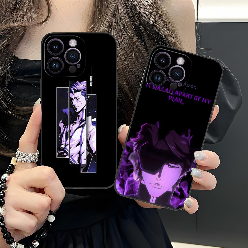Чехол для телефона Bleach Айзен Сосуке для iPhone 16 15 14 13 12 11 X XR XS 8 7 Pro Max Plus Mini Цветная печать Чехол для мобильных телефонов