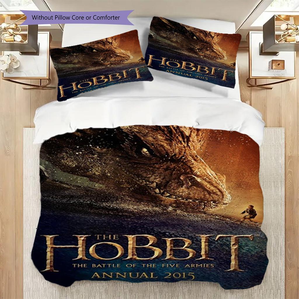 Hobbit Annual Threepiece Set 1 Duvet Cover 2 Pillowcase Without Core Christmas Birthday Gift Soft And Comfortable Duvet Cover And Pillowcase
