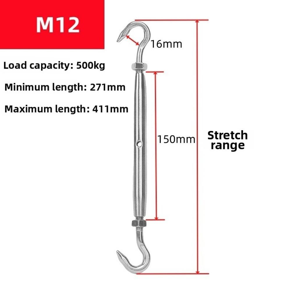 304 Stainless Steel CC Close Type Turnbuckle Adjustable Turnbuckle Tightener  Outdoor Hardware