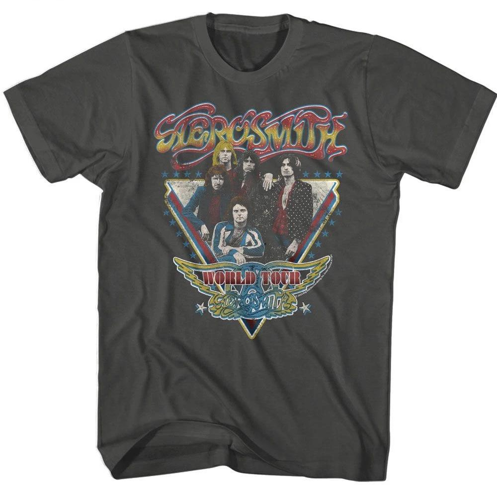 Aerosmith - World Tour - American Classics - Solid Gray Short Sleeve T-Shi