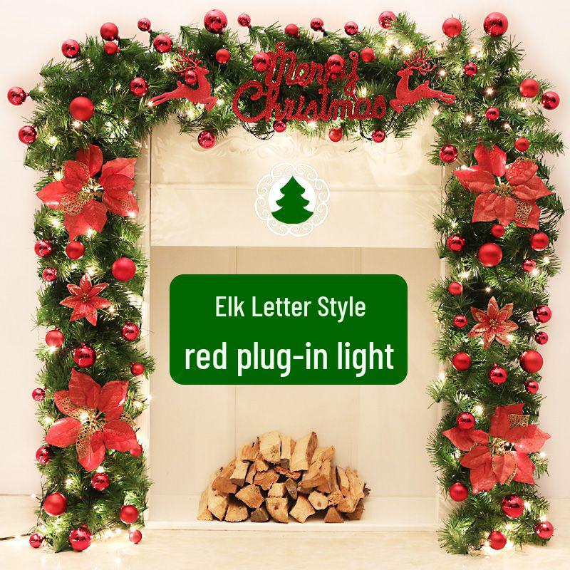 2.7m Christmas Vine Hanging Ornaments - Dense Window or Tree Decoration.