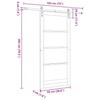 ORKDAL Sliding Door White 93 x 202 cm Solid Pine Wood and Glass