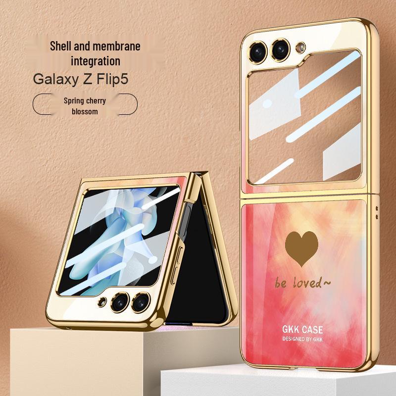 Защитный чехол для экрана Samsung Z Flip5 со складывающимся дизайном в виде сердца