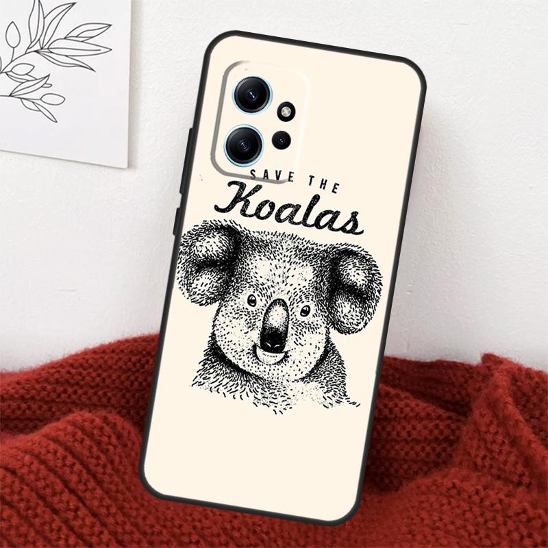 Cute Australia Koala Art Case For Xiaomi Redmi Note 14 13 10 11 12 15 Pro Plus Cover For Redmi 15 14C 12C 10C 13C 15C