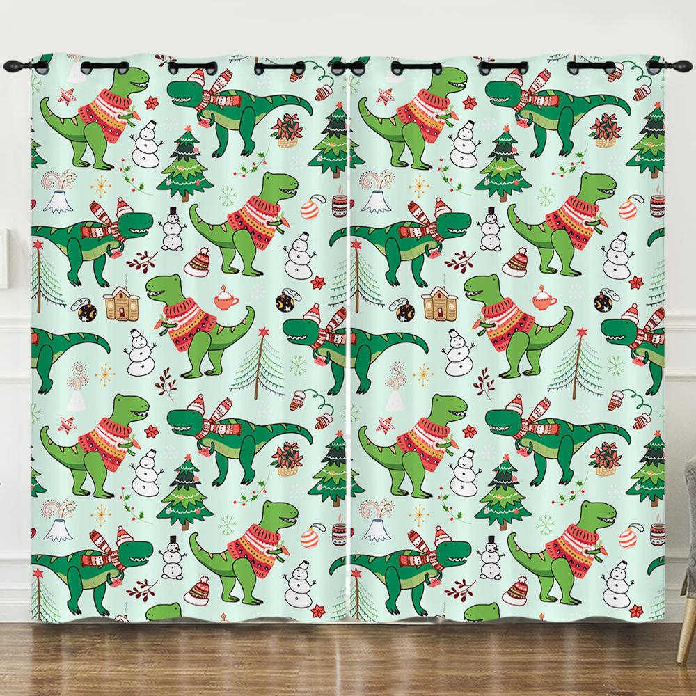 Cute Cartoon Dinosaur Curtains For Window Treatment Drapes Window Curtains For Living Room Bedroom Boys Kids Room Home Decor