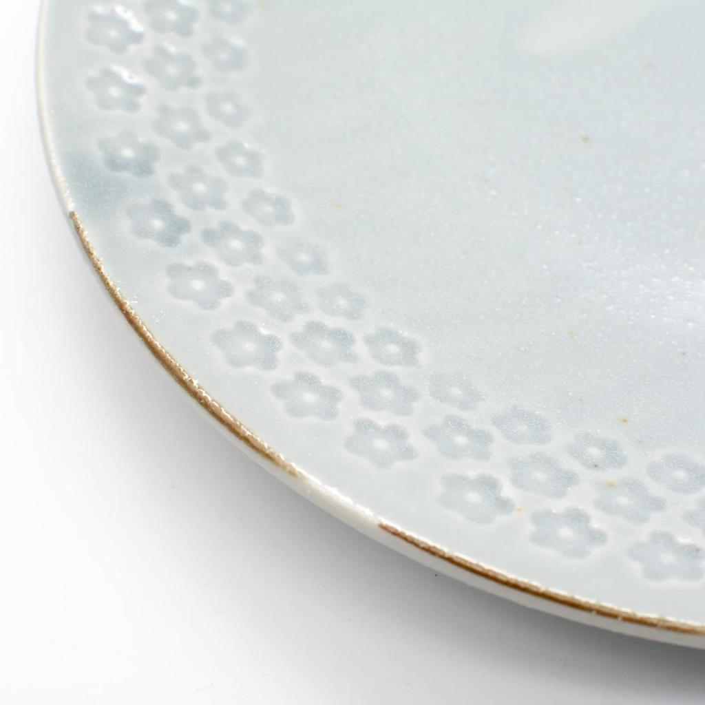 Набор столовой посуды Aito из тарелок и глубоких тарелок для пасты от Aito, подходит для микроволновой печи и посудомоечной машины, изготовлен в Мино, 113505 "Туман", 4 предмета (Парные блюда) Seisakusho, Белый/Серый, Безопасный,